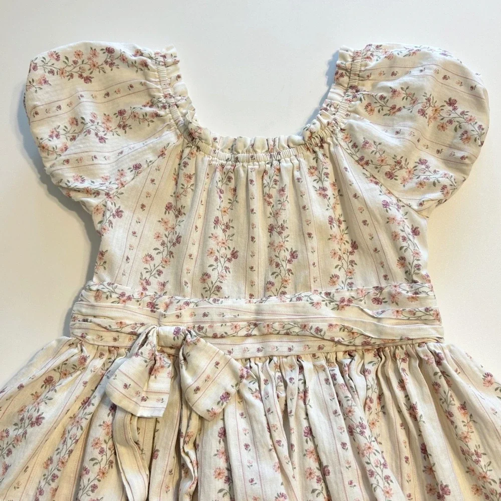 Noralee Floral Annette Tiered Dress Kids 4 Garden Party Flower Girl Wedding Boho